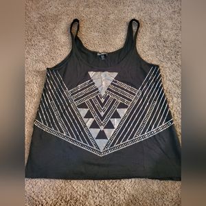 Express Black Sequin Tank Top